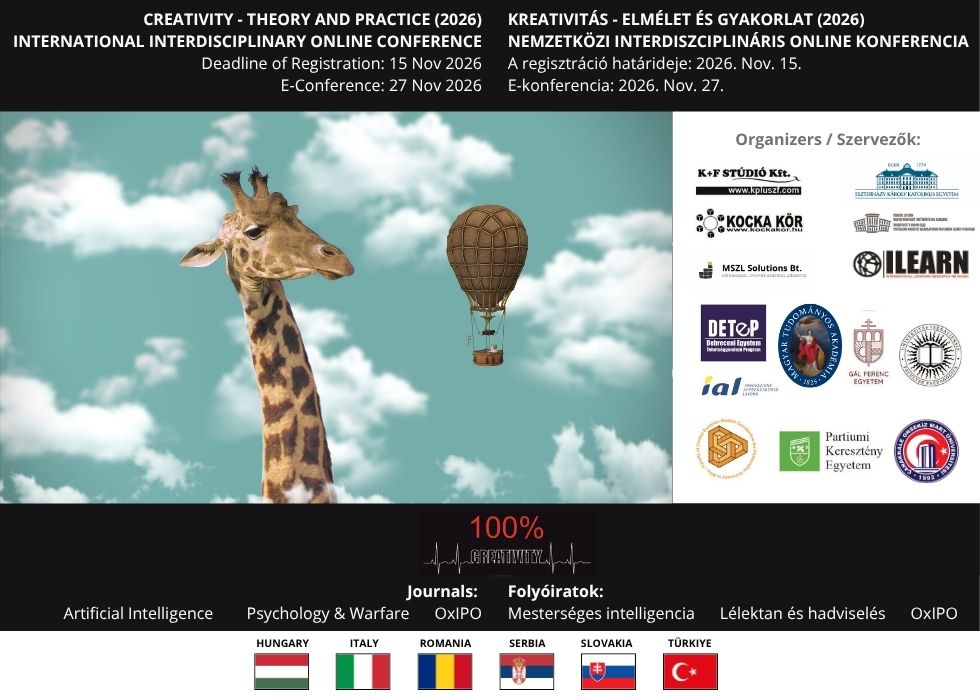 Crea Conf 2026 logo kreativitÁs elmÉlet És gyakorlat 2026